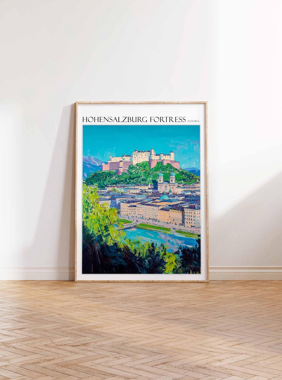 Hohensalzburg Fortress Poster Hohensalzburg Fortress Travel Print Austria Travel Print Europe Travel Poster European Wall Art - Image 2