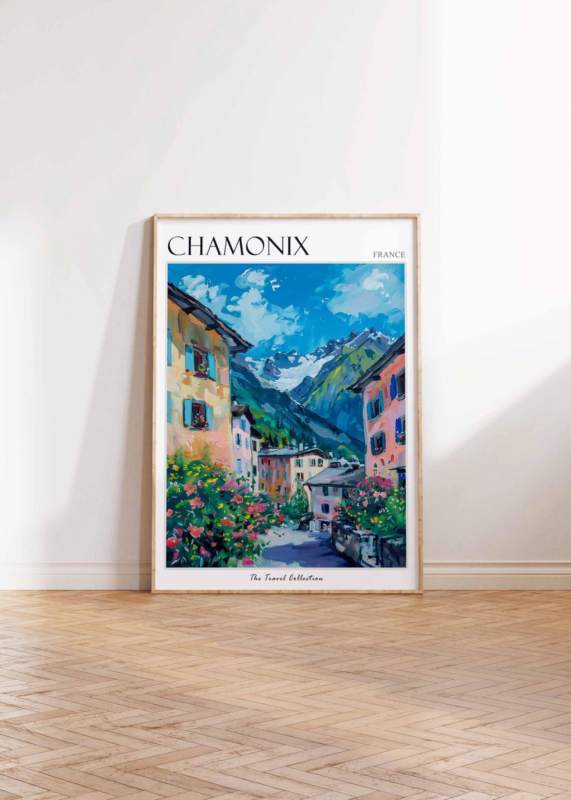 Chamonix Poster France Travel Print French Decor Europe Travel Poster European Wall Art Ski Print Chamonix Travel Poster - Image 2