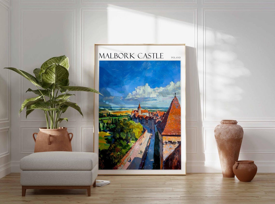 Malbork Castle Poland Rampart View Town Old Brick Art Poster - Image 3