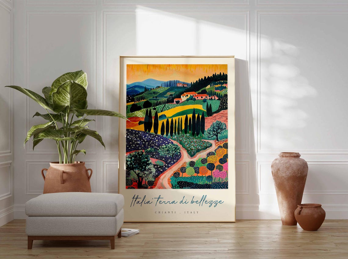 Chianti Poster Chianti Travel Print Chianti Travel Art Chianti Wall Art Italy Art Italy Travel Decor Italian Travel Gift - Image 3