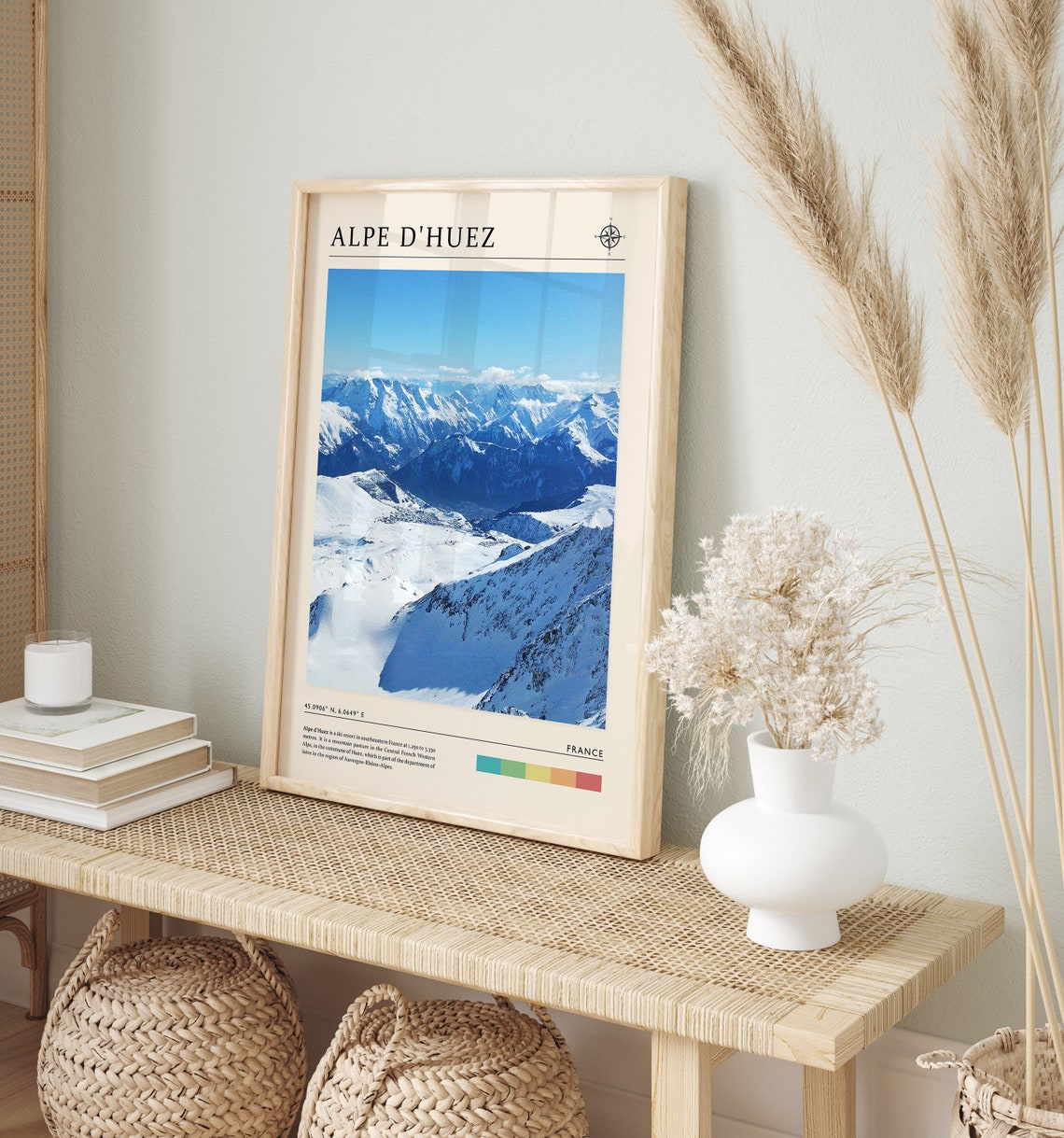 Alpe Dhuez Travel Print Alpe Dhuez Travel Poster Skiing Travel Poster Travel Art Travel Poster Skiing Travel Art Gift A1a2a3a4 - Image 2