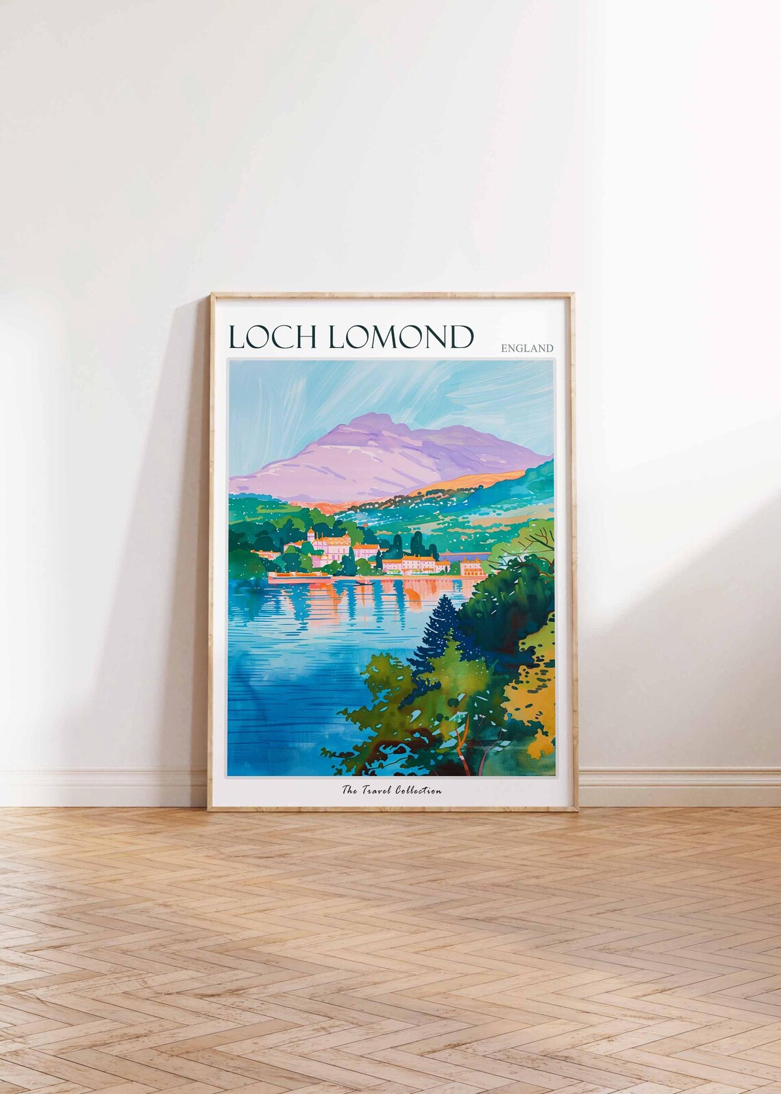 Loch Lomond England Purple Mountain Calm Blue Lake Town Poster - Image 3