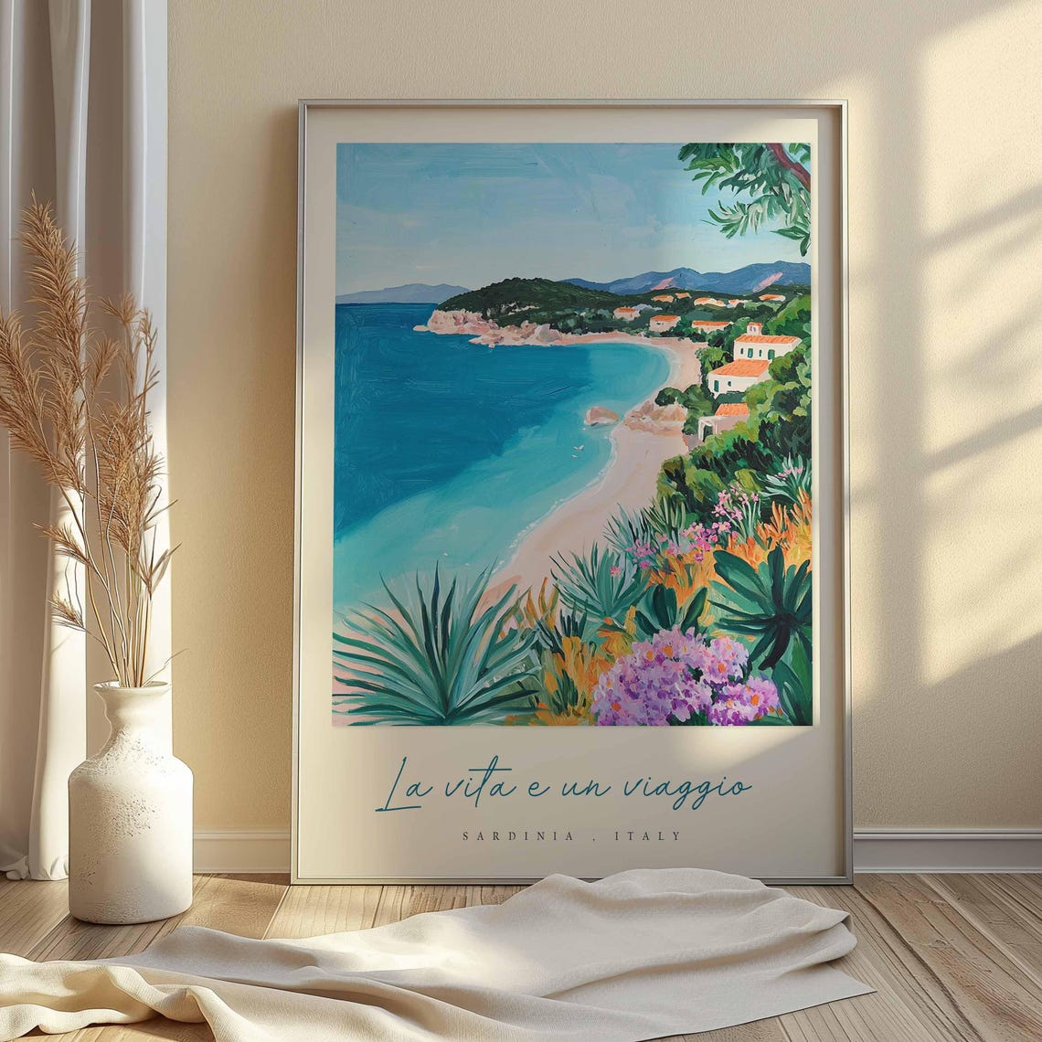 Sardinia Poster Italian Travel Print Sardinia Travel Art Sardinia Wall Art Italy Art Italy Travel Decor Italian Travel Gift - Image 2
