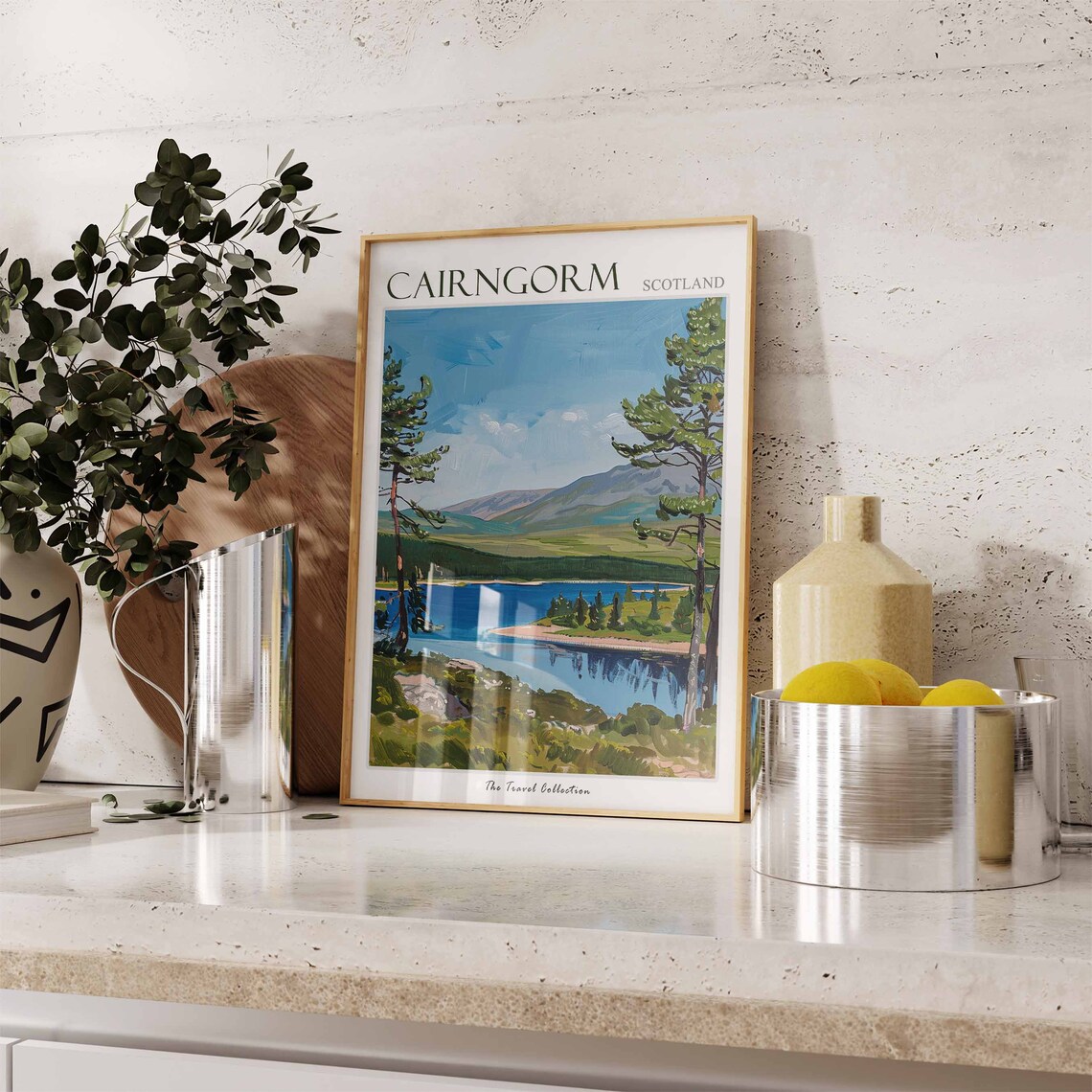 Cairngorm Scotland Highland Mountain Lake Pine Forest Travel Poster - Image 3