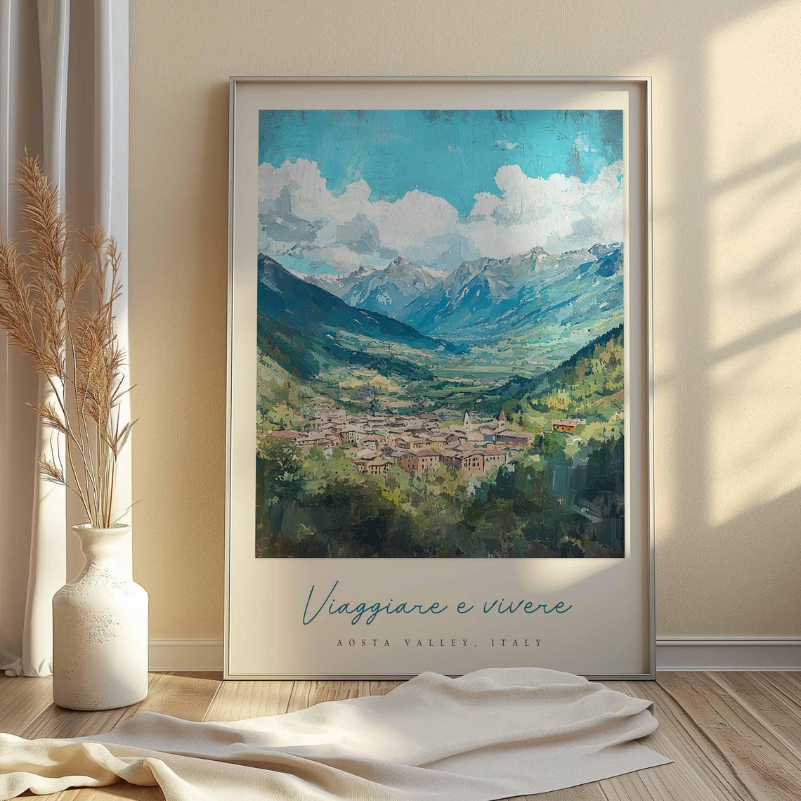 Aosta Valley Poster Aosta Valley Travel Print Aosta Valley Travel Art Aosta Valley Wall Art Italy Art Italy Travel Decor Travel Gift - Image 2