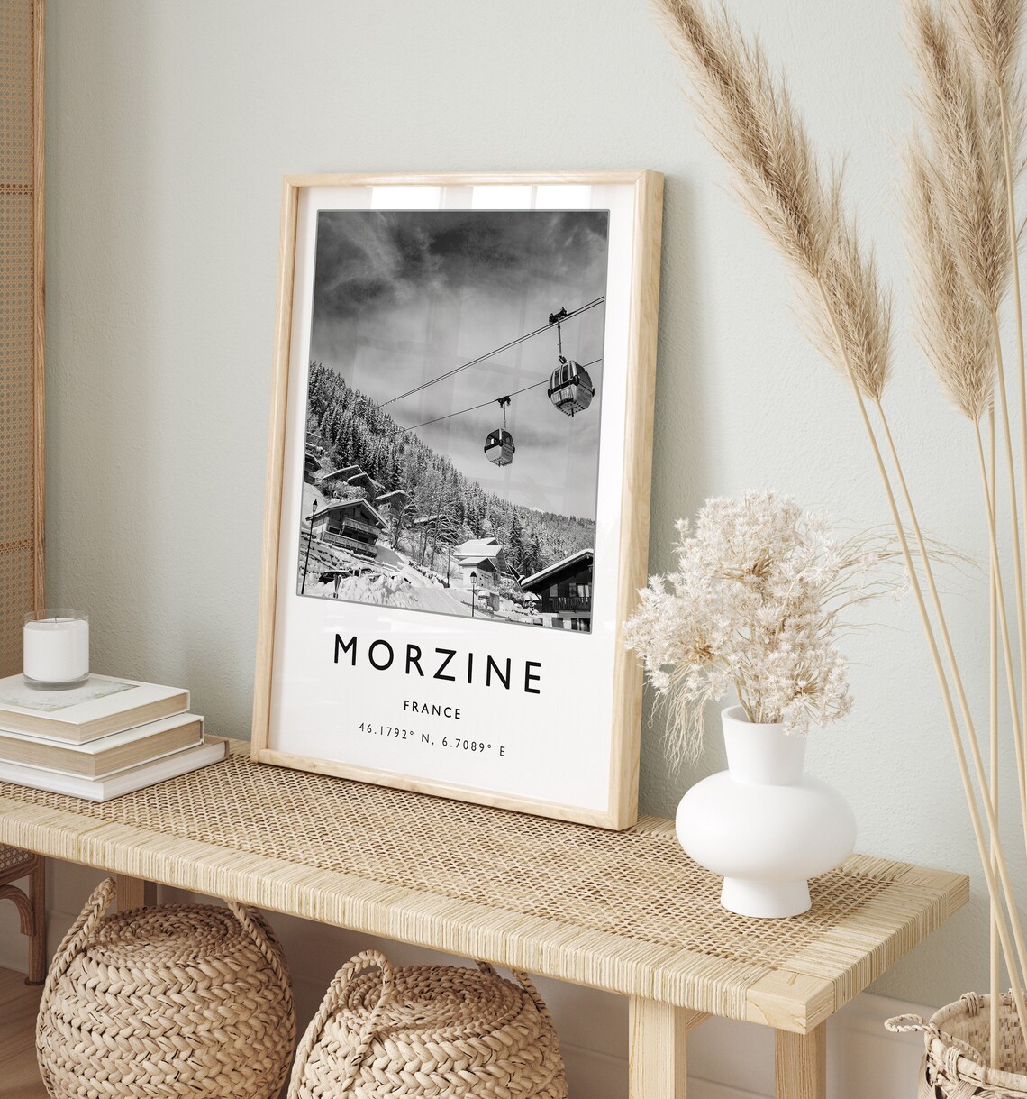 Morzine France Skiing Travel Poster, Ski Art Print - Image 2