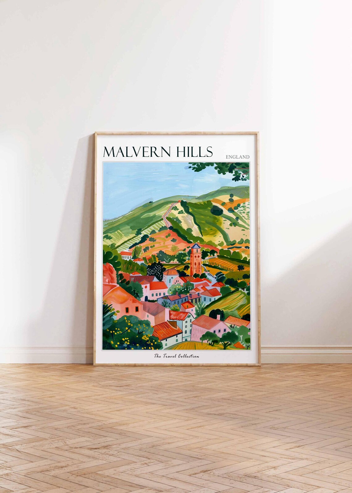 Malvern Hills Poster England Travel Poster Countryside Poster English Countryside Malvern Poster Worcestershire Poster Hills Poster - Image 2