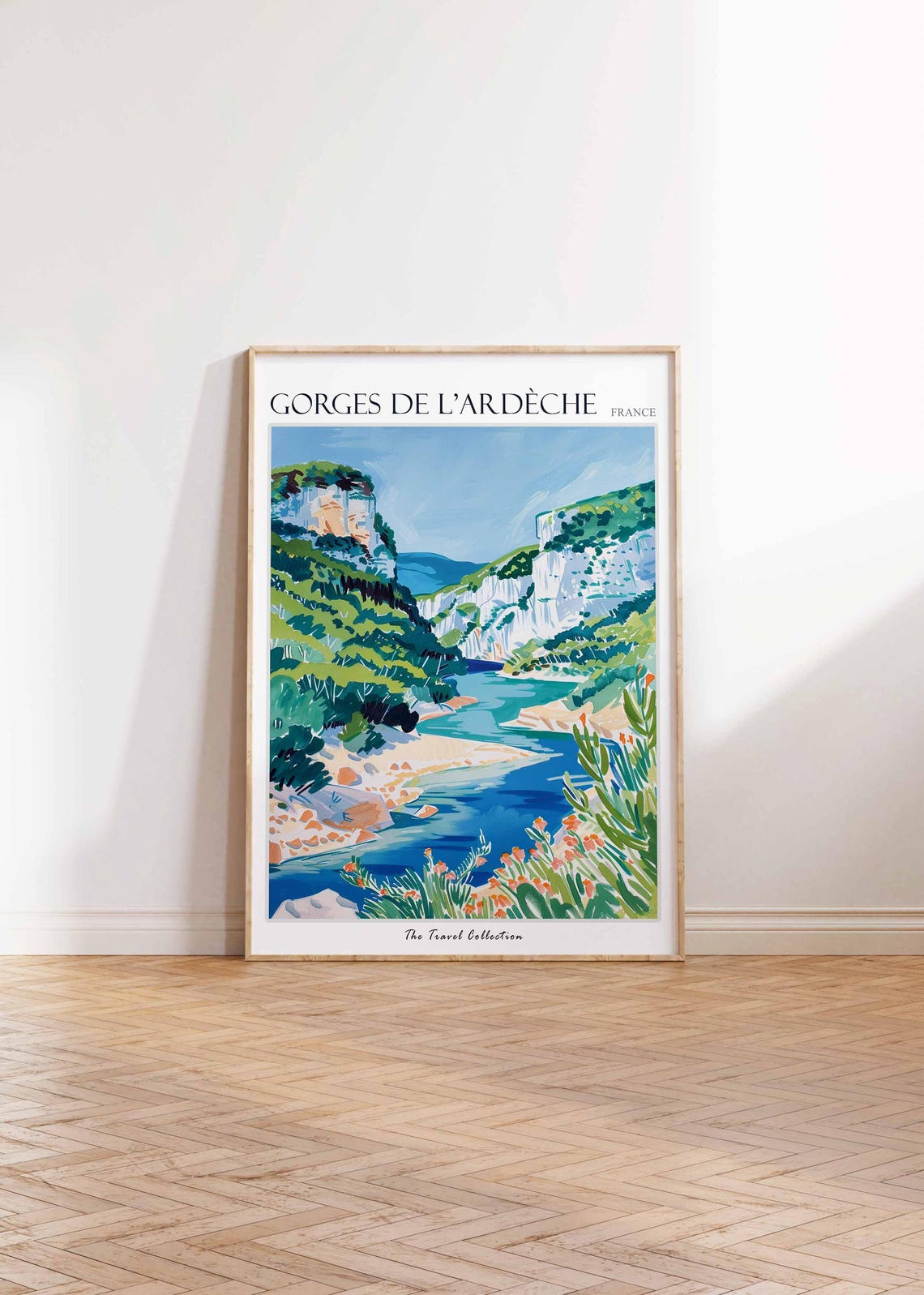 Gorges De Lardche Poster France Travel Print French Decor Europe Travel Poster European Wall Art Gorges De Lardche Travel Poster - Image 2
