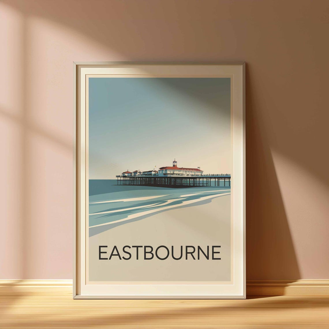 Eastbourne Print Coastal Travel Poster East Sussex Travel Print Coastal Wall Art Seaside Art Coastal Gift Uk Coast Art Beach Decor - Image 3