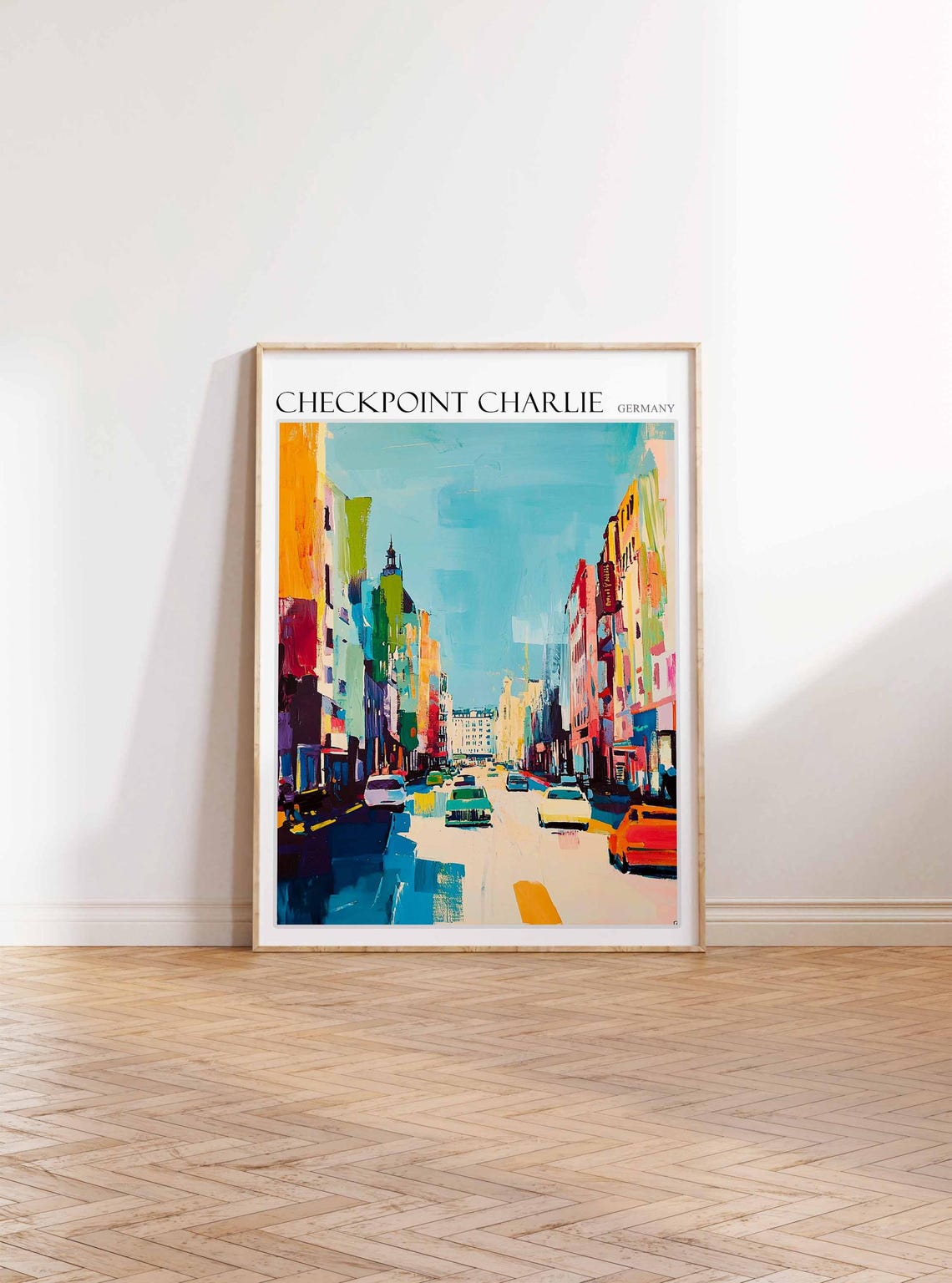 Checkpoint Charlie Berlin Abstract Colorful Street Art Poster - Image 3