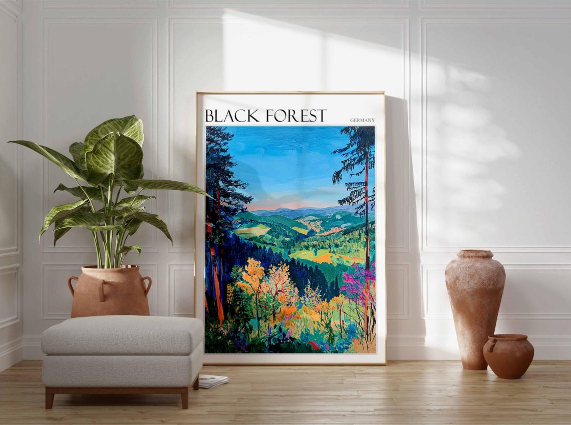 Black Forest Germany Autumn Sunset Over Colorful Valley Poster - Image 2