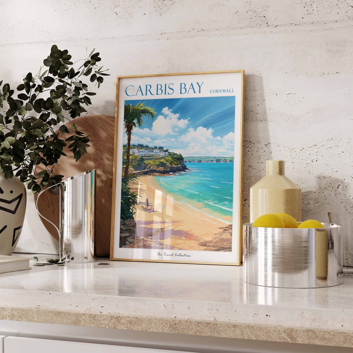 Carbis Bay Travel Poster, Cornwall Coastal Decor - Image 2