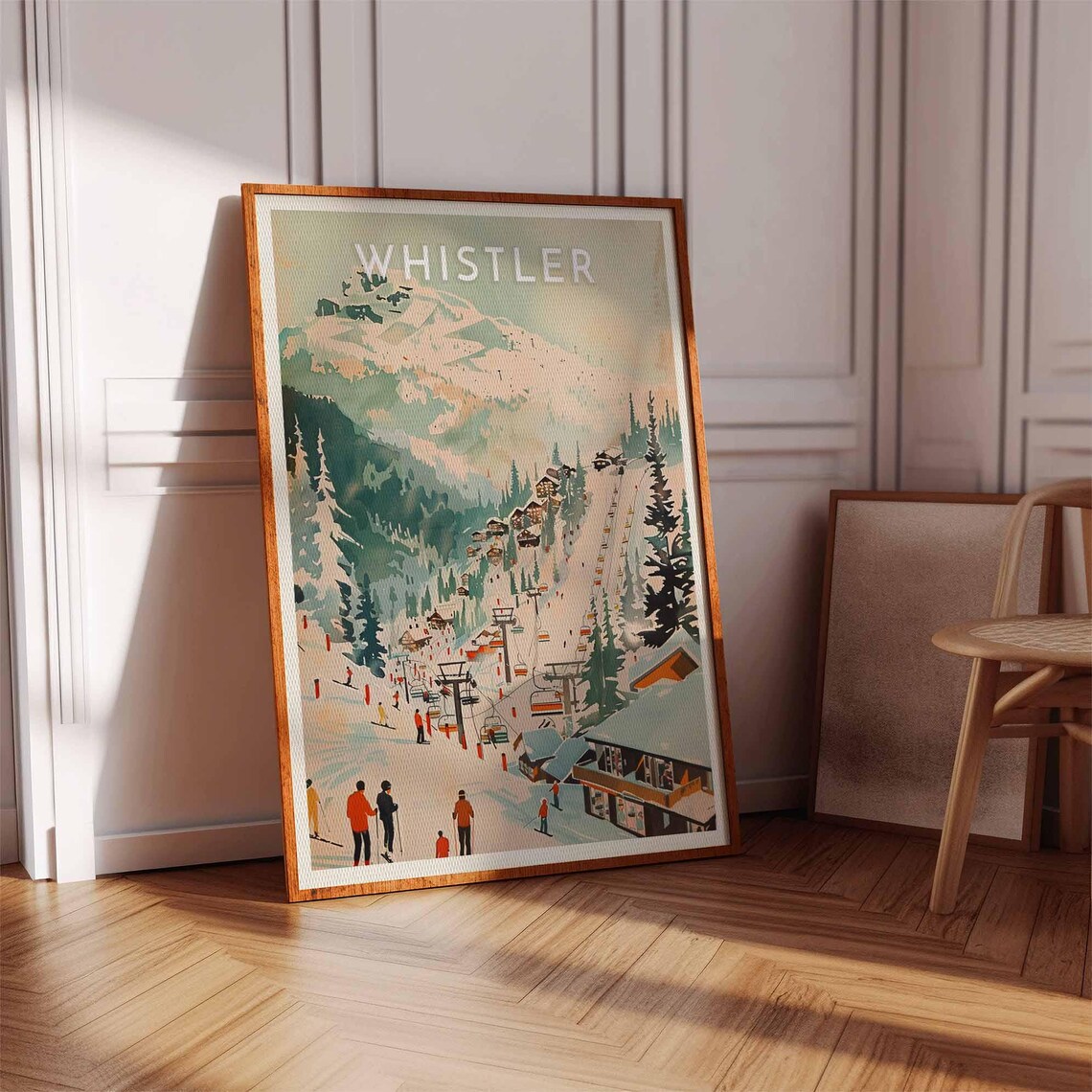 Whistler Skiing Travel Poster, Canada Winter Sport - Image 3