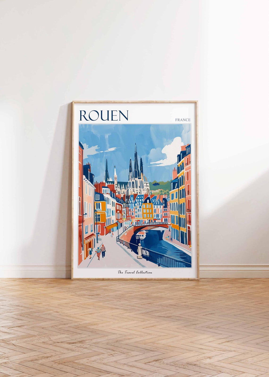 Rouen Poster France Travel Print French Decor Europe Travel Poster European Wall Art City Print Rouen Gift Rouen Travel Poster - Image 2