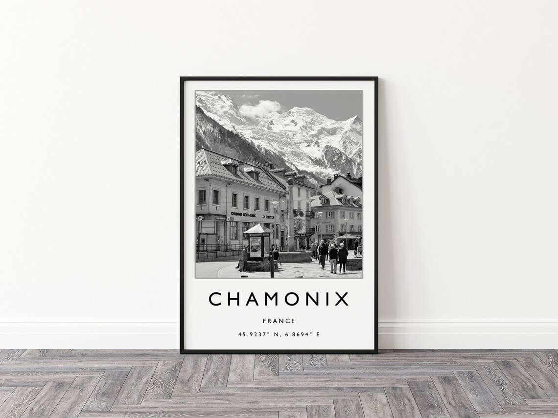 Chamonix France Skiing Travel Poster, Ski Print - Image 2