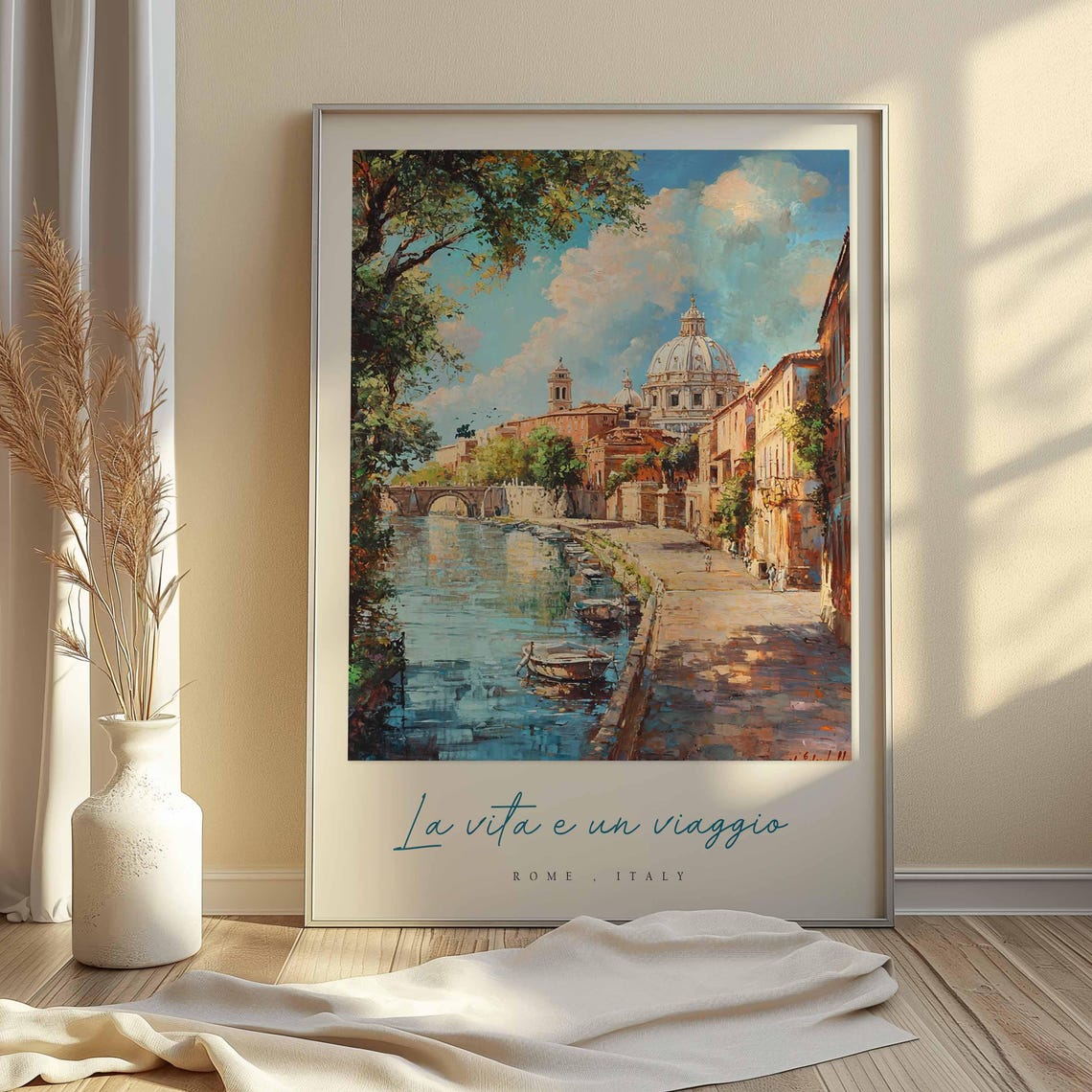 Rome Poster Italian Travel Print Rome Travel Art Rome Wall Art Italy Art Italy Travel Decor Italian Travel Gift - Image 2