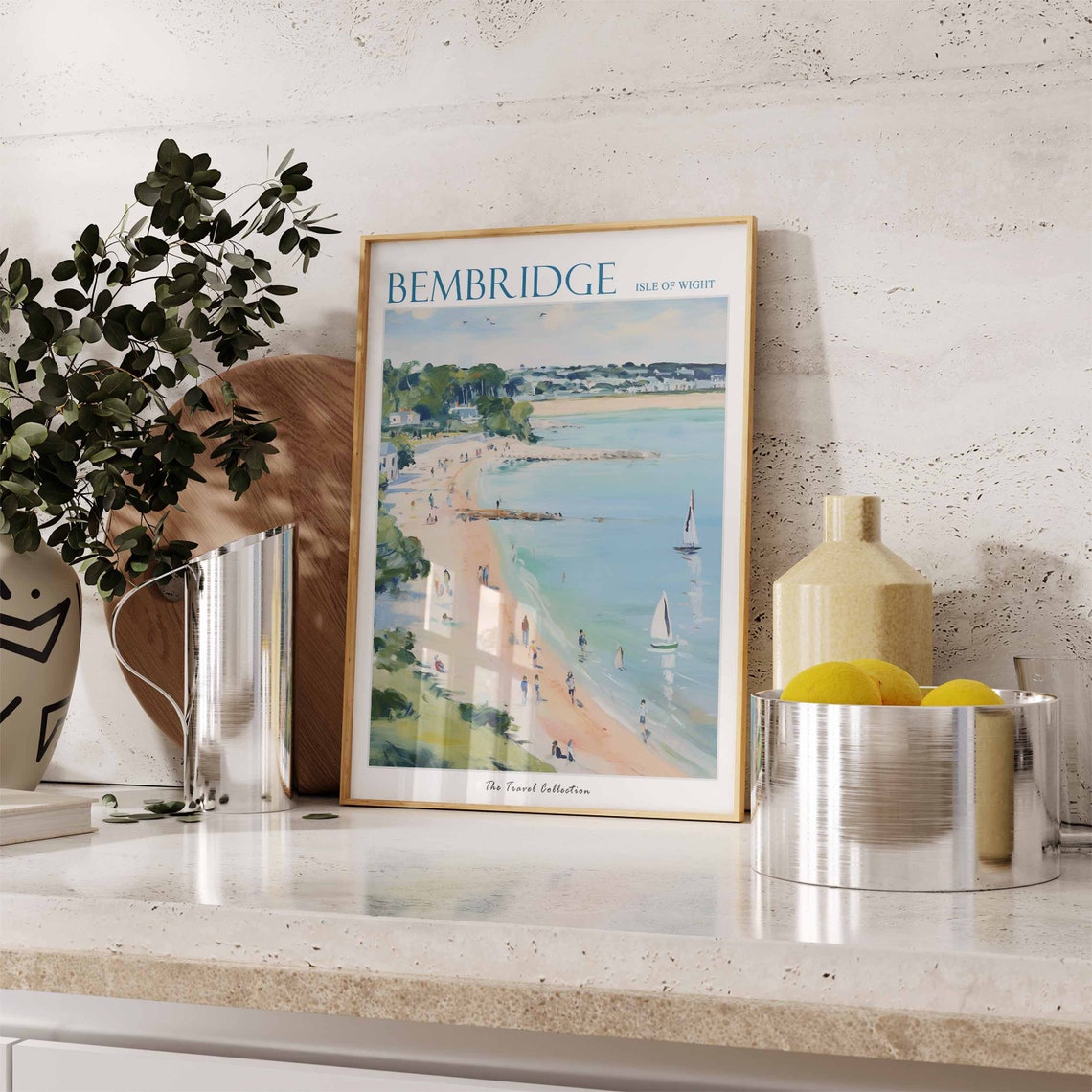 Bembridge Isle Of Wight Sandy Beach Sailing Boats Travel Poster - Image 3