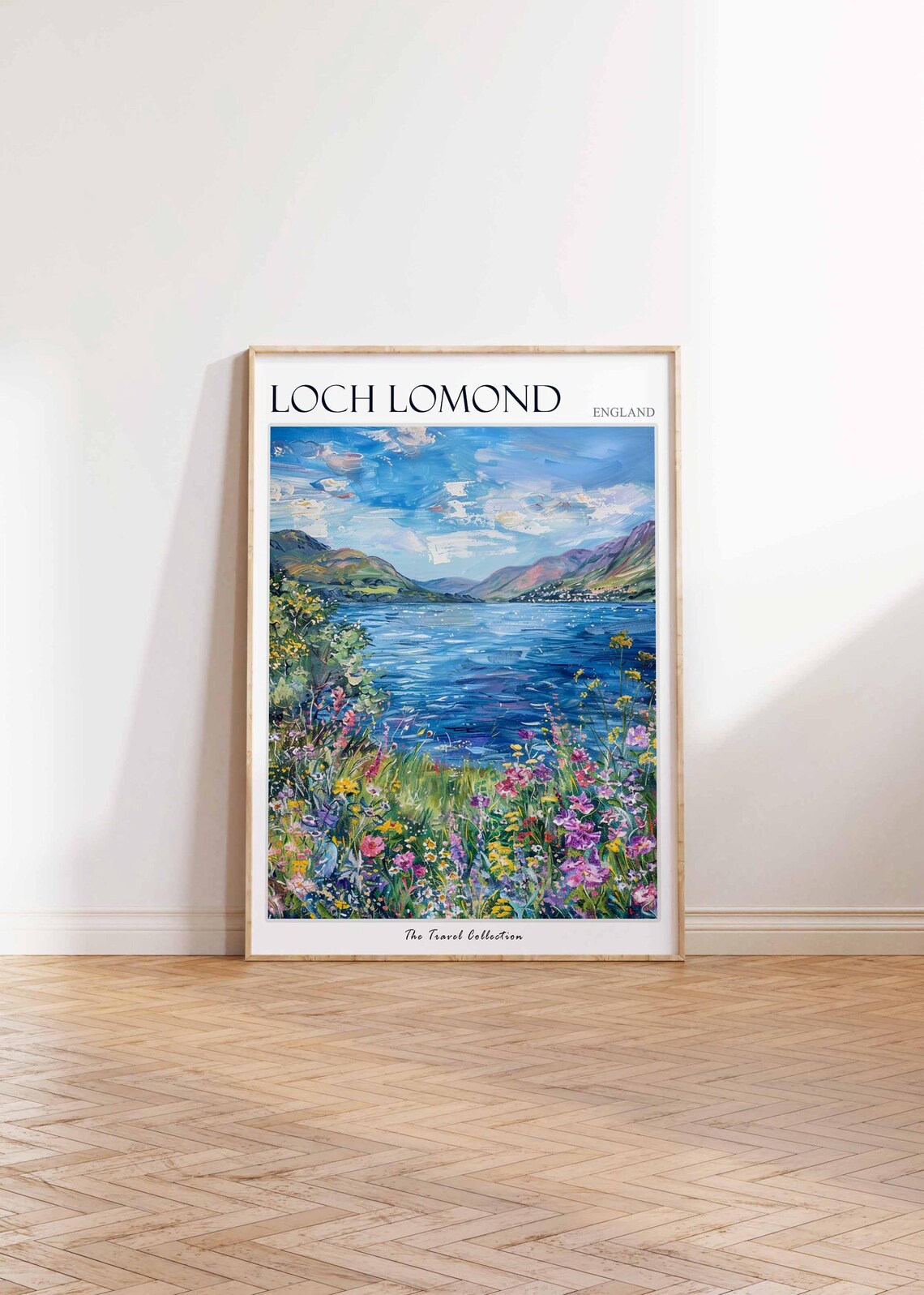 Loch Lomond England Wildflower Meadow Overlooking Blue Lake Poster - Image 2