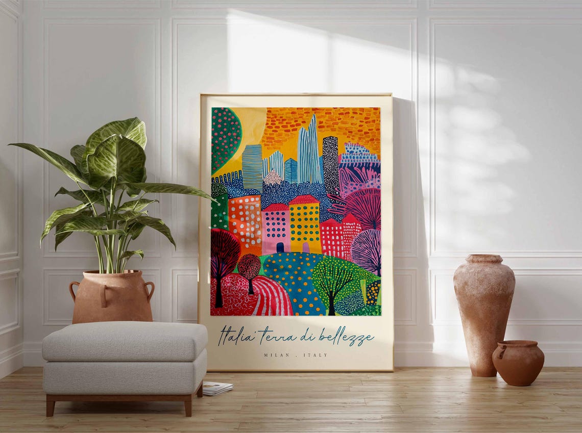 Milan Poster Italian Travel Print Milan Travel Art Milan Wall Art Italy Art Italy Travel Decor Italian Travel Gift - Image 3