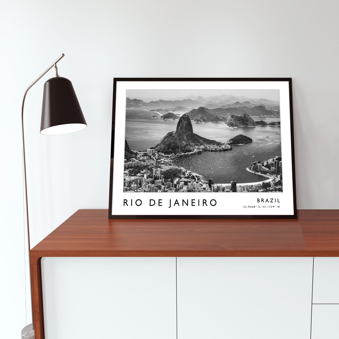Rio De Janeiro Print Rio De Janeiro Poster Brazil Travel Print Brazilian Print Black And White Travel Poster Travel Art Travel Gift - Image 3