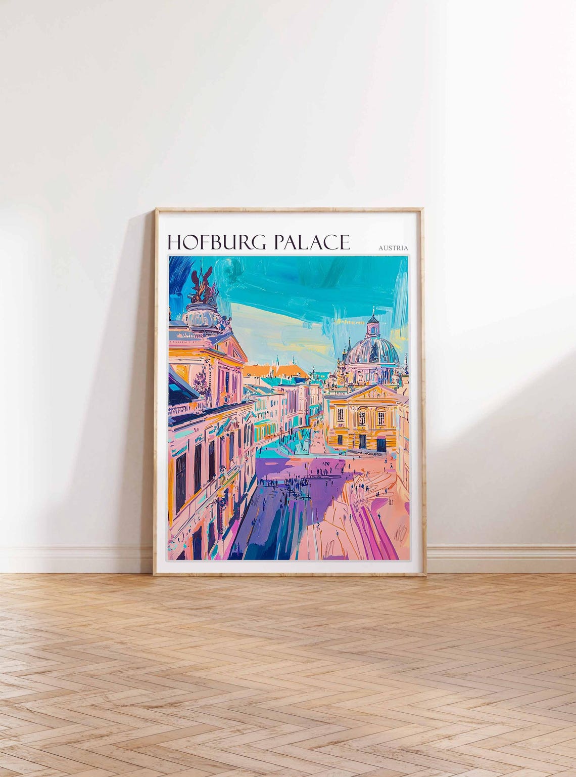 Hofburg Palace Poster Austria Travel Print Austrian Decor Europe Travel Poster European Wall Art Hofburg Palace Travel Poster - Image 3