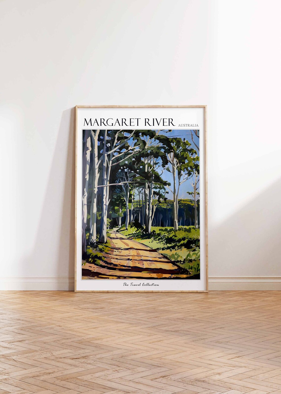 Margaret River Australia Painted Forest Path Travel Poster Nature Scene - Image 2
