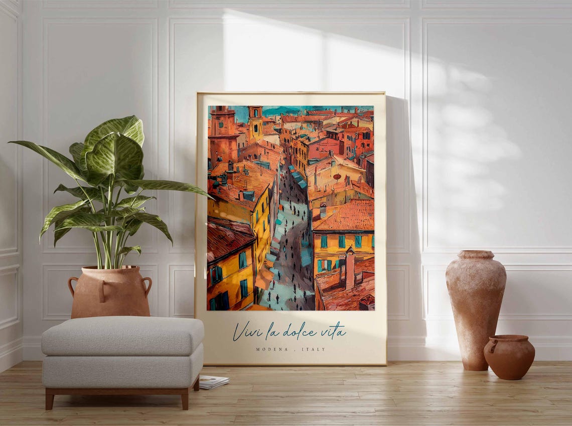 Modena Poster Italian Travel Print Modena Travel Art Modena Wall Art Italy Art Italy Travel Decor Italian Travel Gift - Image 3