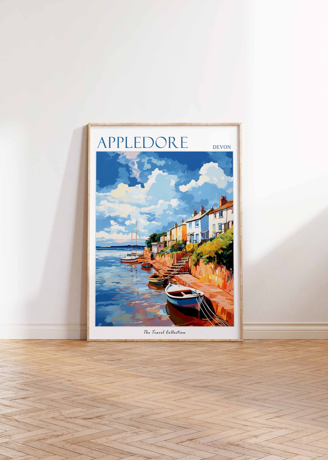 Appledore Devon England Harbor Boats Coastal Travel Art Poster - Image 3
