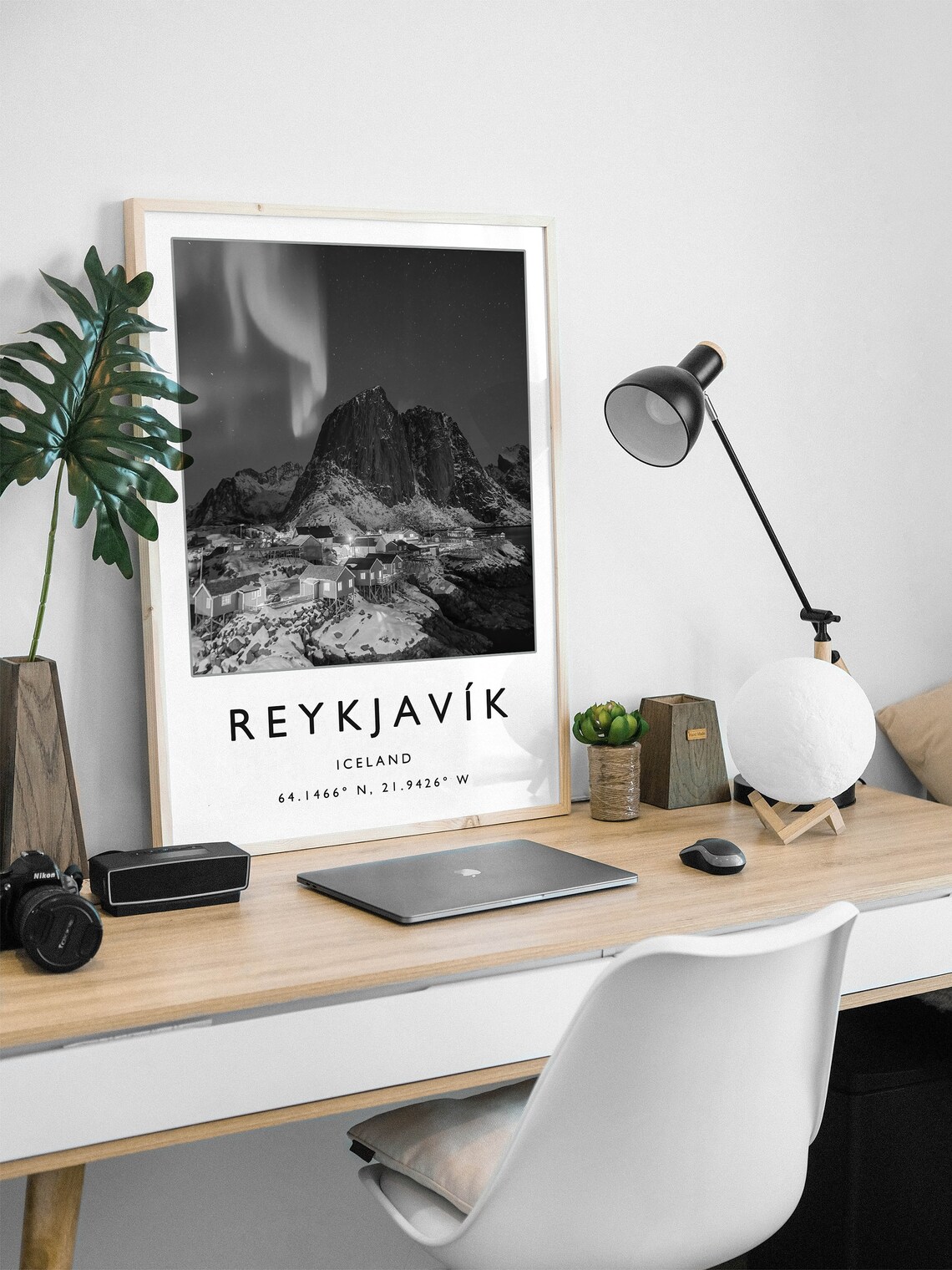 Reykjavik Travel Poster, Minimalist Iceland Travel Art Print - Image 2