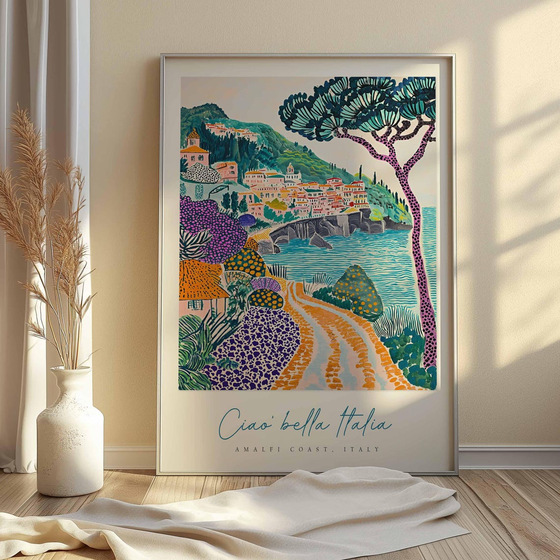 Amalfi Coast Poster Amalfi Coast Travel Print Amalfi Coast Travel Art Amalfi Coast Wall Art Italy Art Italy Travel Decor Travel Gift - Image 2