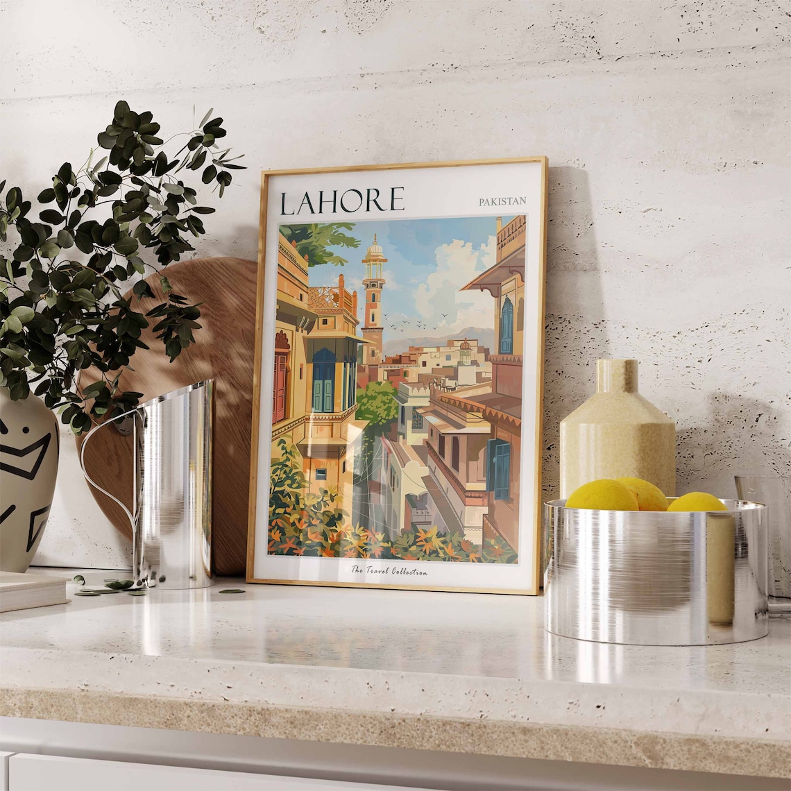 Lahore Travel Poster, Tropical City Wall Art - Image 2