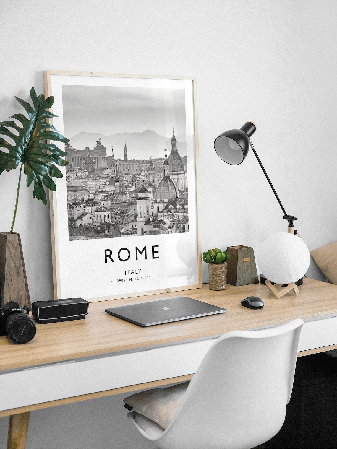 Rome Travel Poster, Black And White Italy Print - Image 3