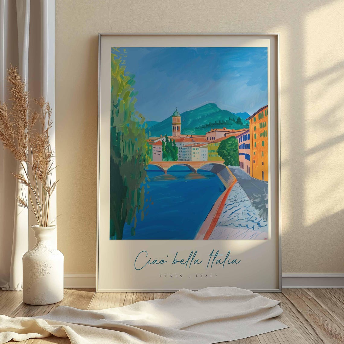 Turin Poster Italian Travel Print Turin Travel Art Turin Wall Art Italy Art Italy Travel Decor Italian Travel Gift - Image 2