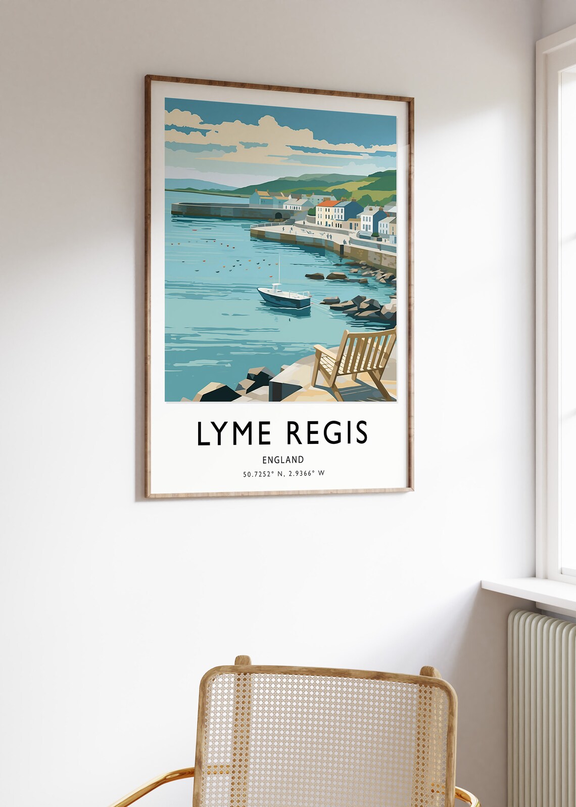 Lyme Regis Travel Poster, Dorset English Coast - Image 3