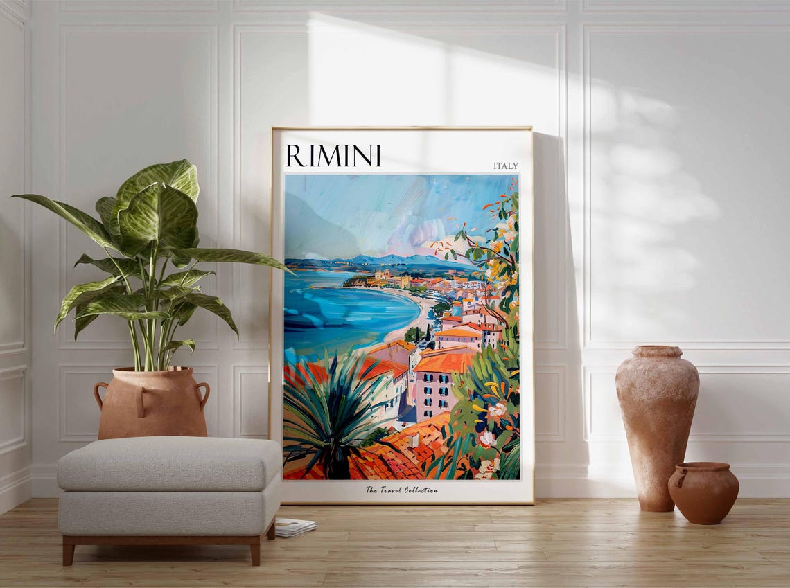 Rimini Poster Italian Travel Print Rimini Travel Art Rimini Wall Art Italian Travel Rimini Home Decor Rimini Travel Gift - Image 2
