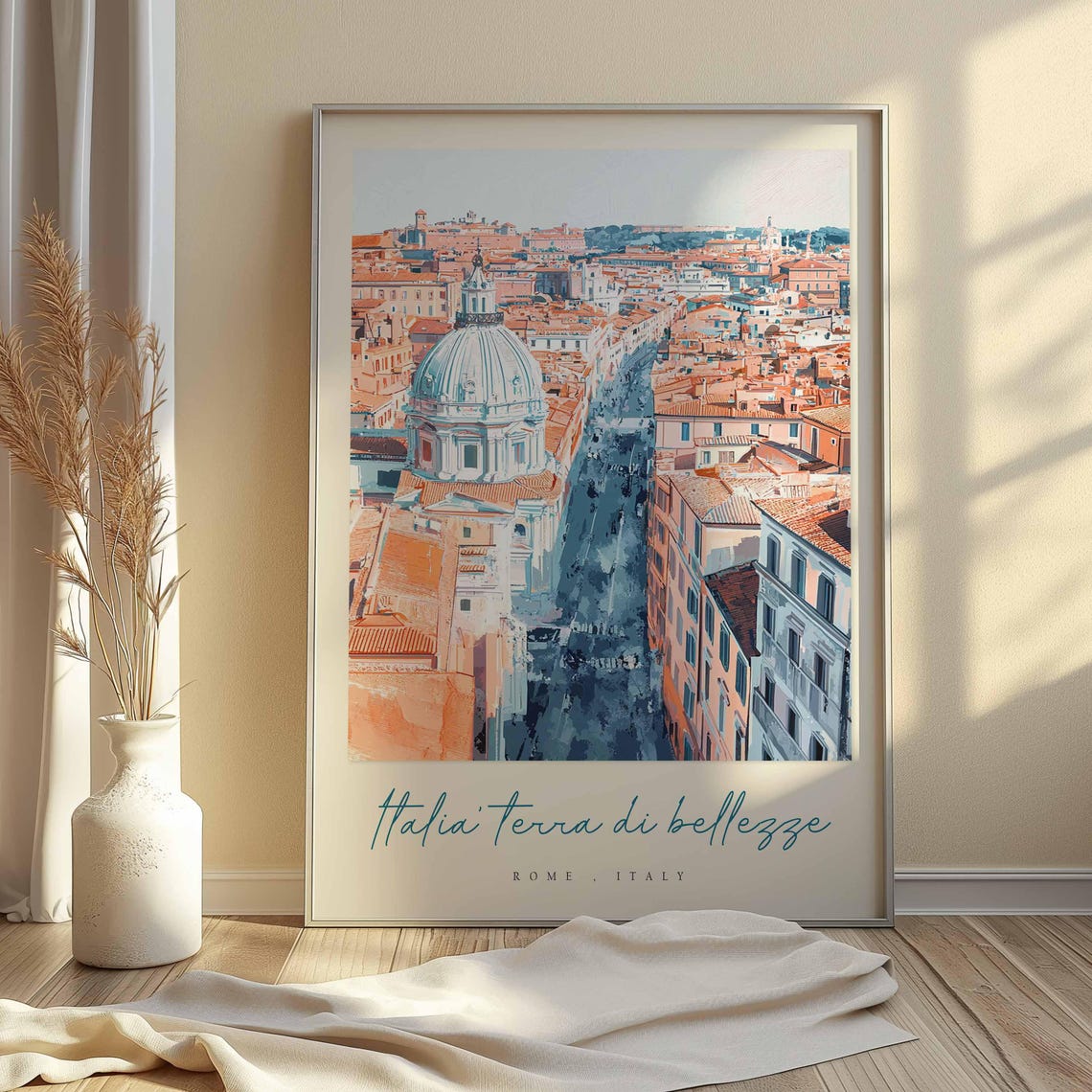 Rome Poster Italian Travel Print Rome Travel Art Rome Wall Art Italy Art Italy Travel Decor Italian Travel Gift - Image 2