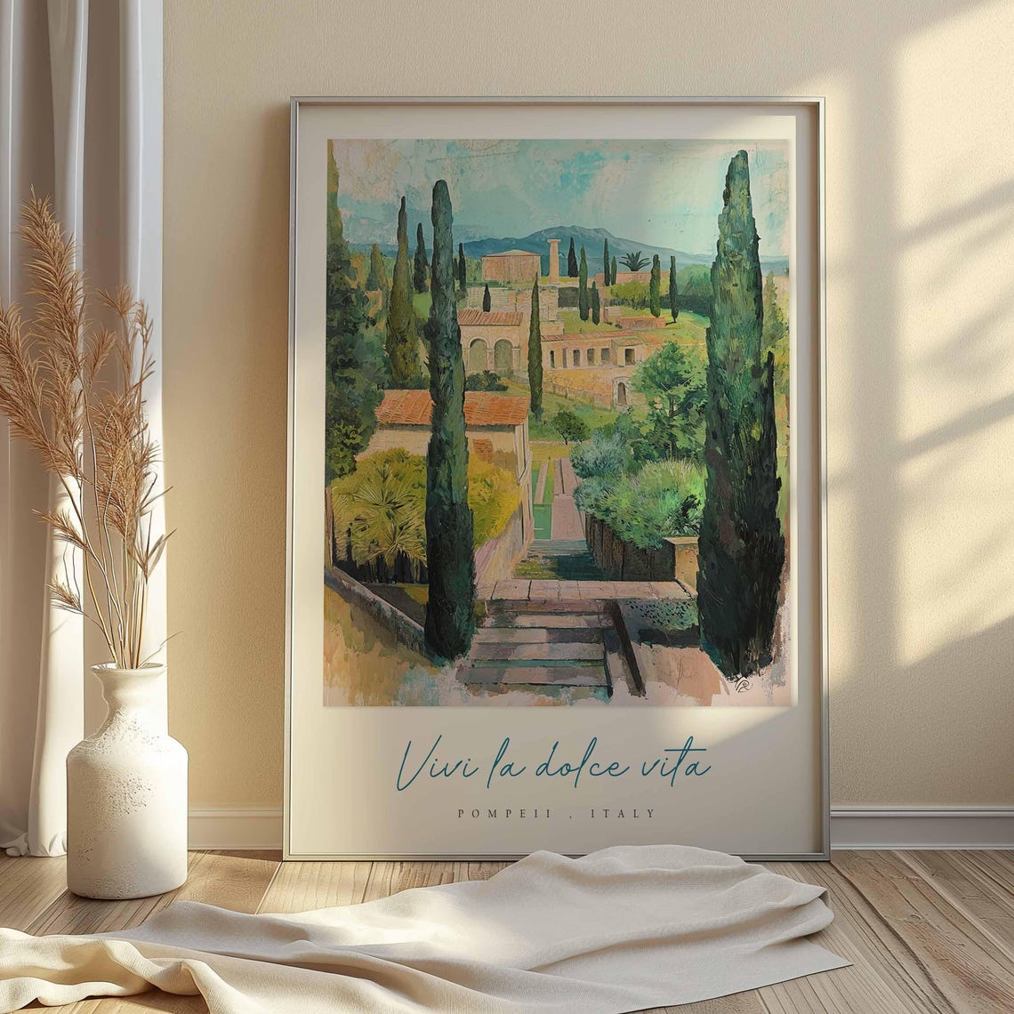 Pompeii Poster Italian Travel Print Pompeii Travel Art Pompeii Wall Art Italy Art Italy Travel Decor Italian Travel Gift - Image 2