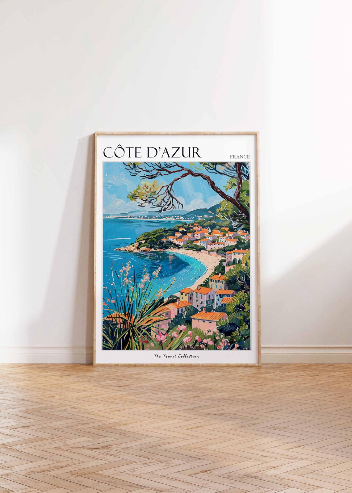 Cote d'Azur France Coastal Bay Village Pine Forest Riviera Poster - Image 2
