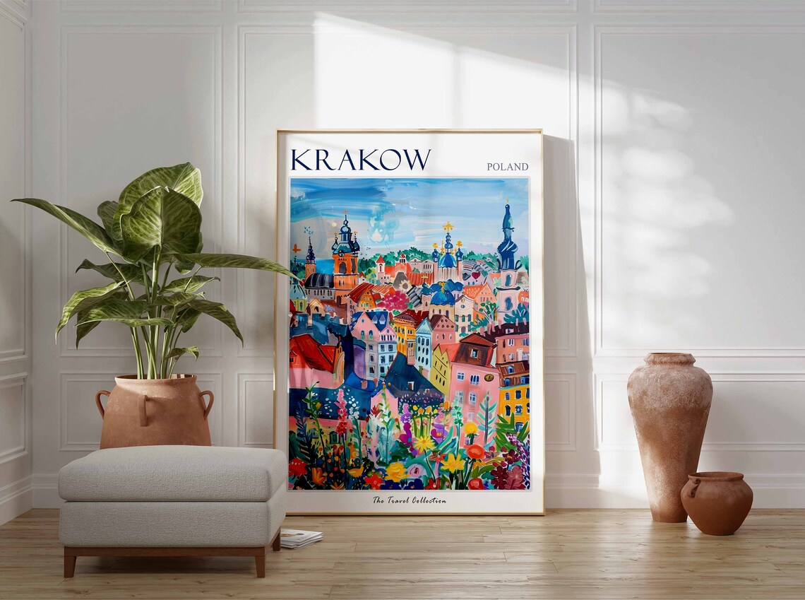 Krakow Travel Poster, Polish City Art Print - Image 2