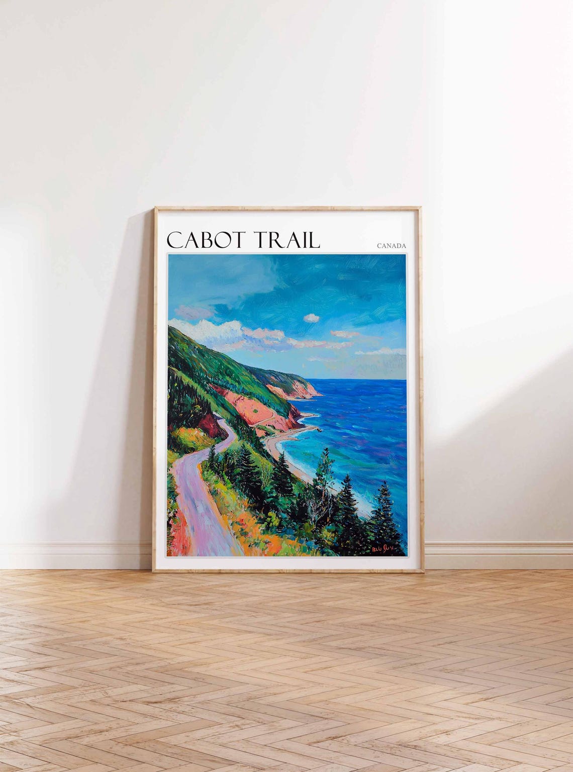 Cabot Trail Canada Evergreen Forest Road to Turquoise Sea Poster - Image 3