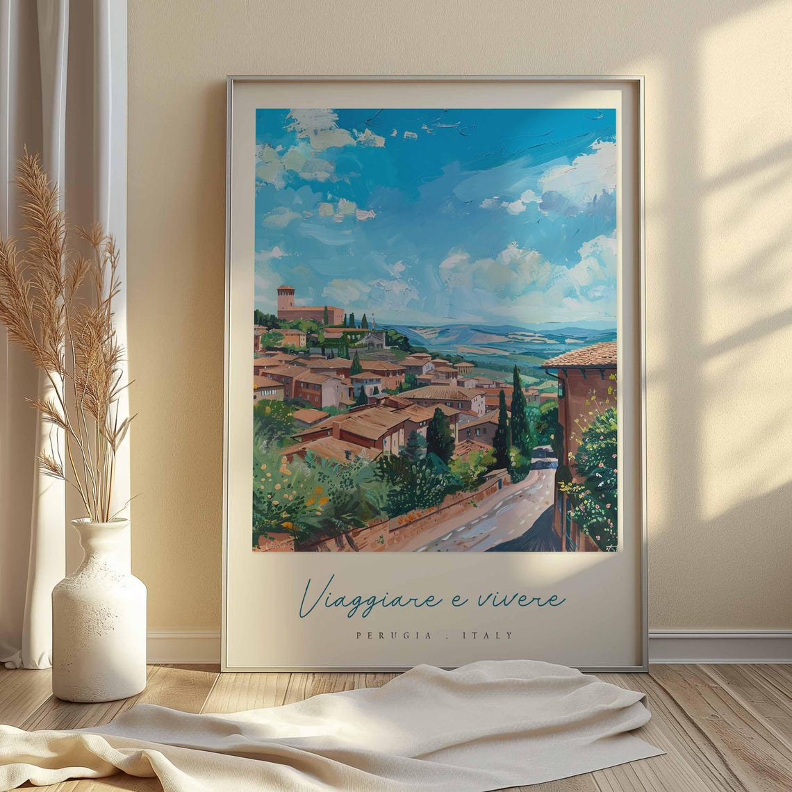 Perugia Poster Italian Travel Print Perugia Travel Art Perugia Wall Art Italy Art Italy Travel Decor Italian Travel Gift - Image 2