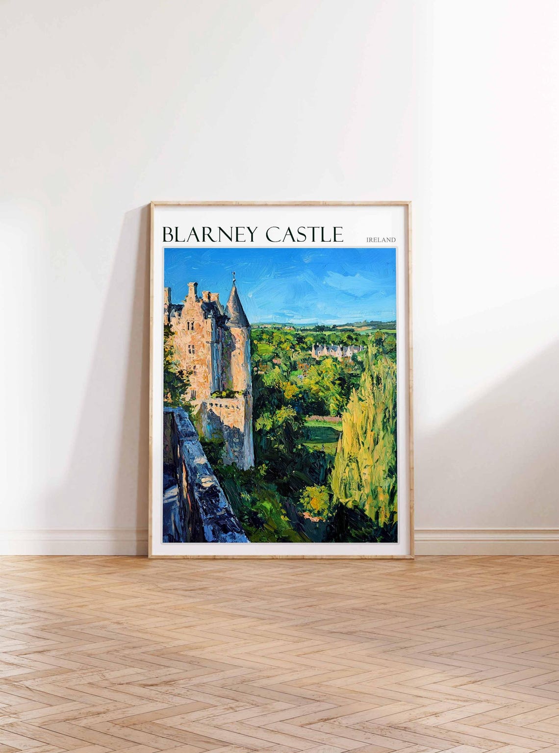 Blarney Castle Ireland Stone Keep and Green Gardens Scenic Poster - Image 3