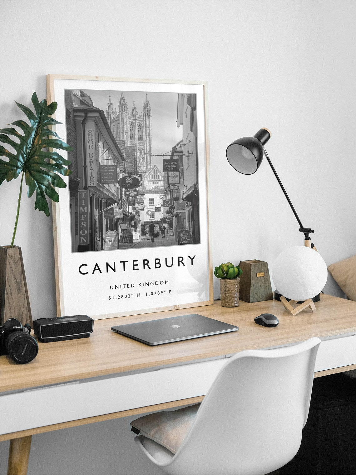 Canterbury Travel Print Canterbury England Travel Poster England Travel Print Travel Art Travel Poster Black And White Gift A2a3a4 - Image 3