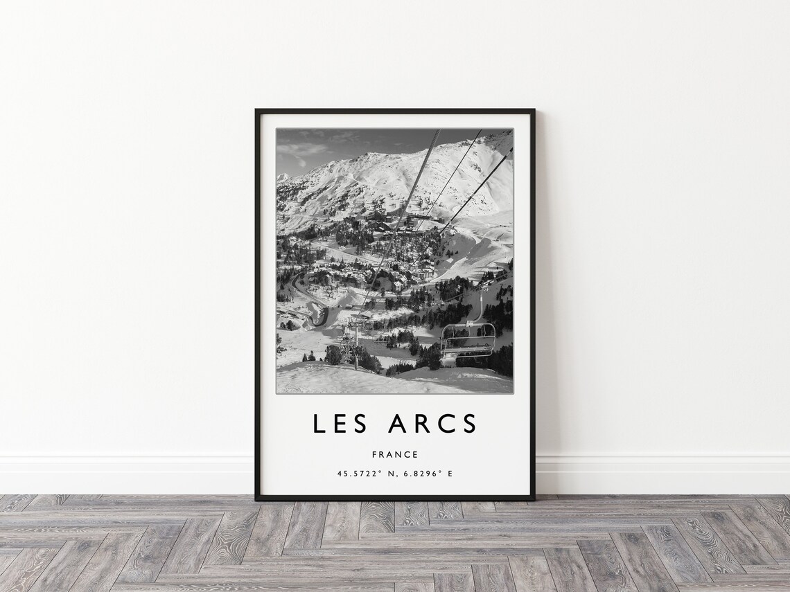 Les Arcs France Ski Travel Poster, Winter Sport Art - Image 2
