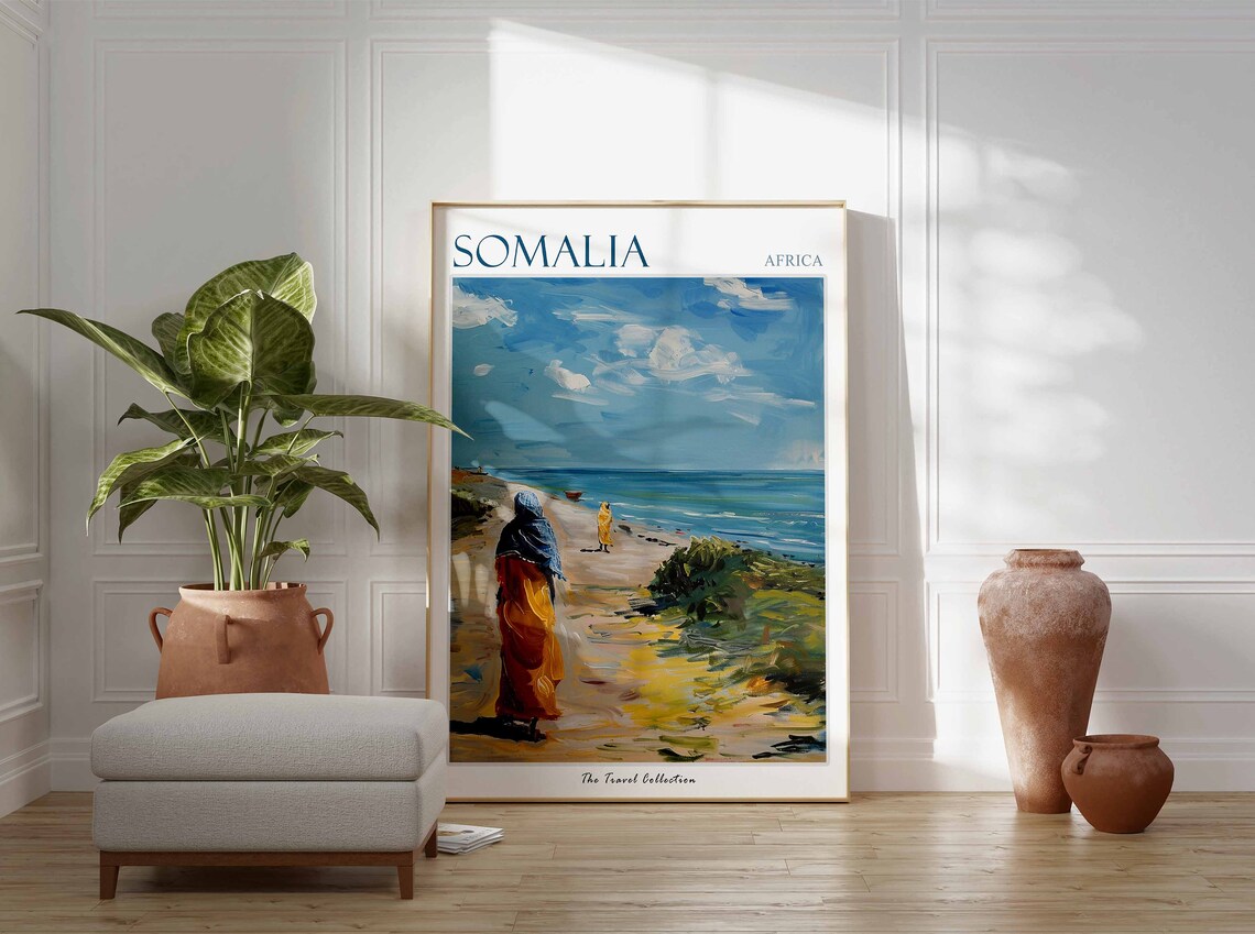 Somalia Travel Poster, Tropical Botanical Decor - Image 2