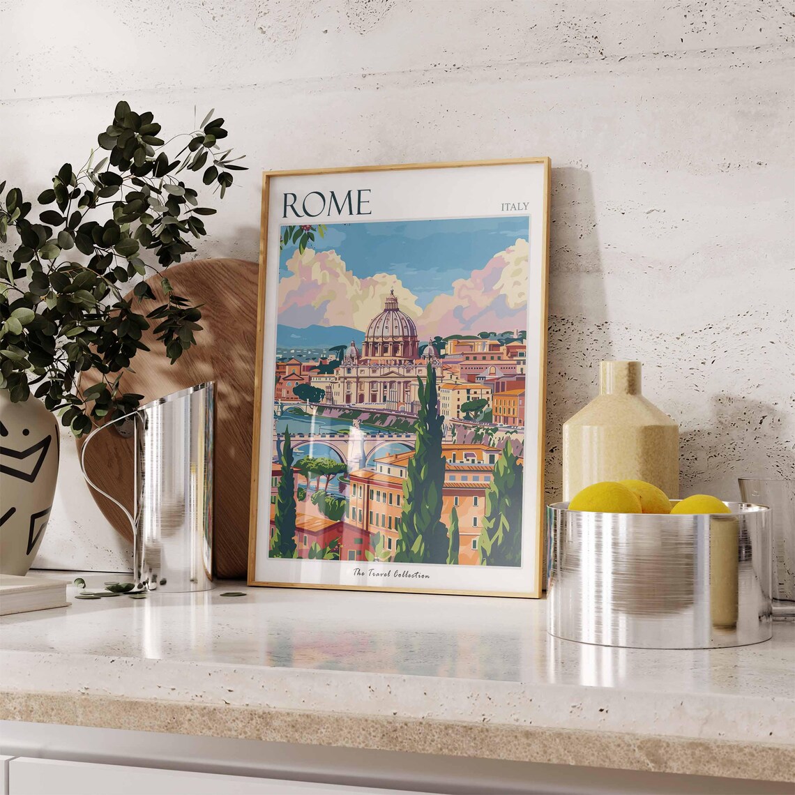 Rome Poster Italian Travel Print Rome Travel Art Rome Wall Art Italian Travel Rome Home Decor Rome Travel Gift - Image 3