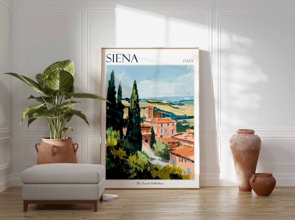 Siena Poster Siena Travel Print Italy Travel Poster Italian Decor Siena Art Siena Gift Italian Gift Siena Art Siena Travel Poster - Image 3