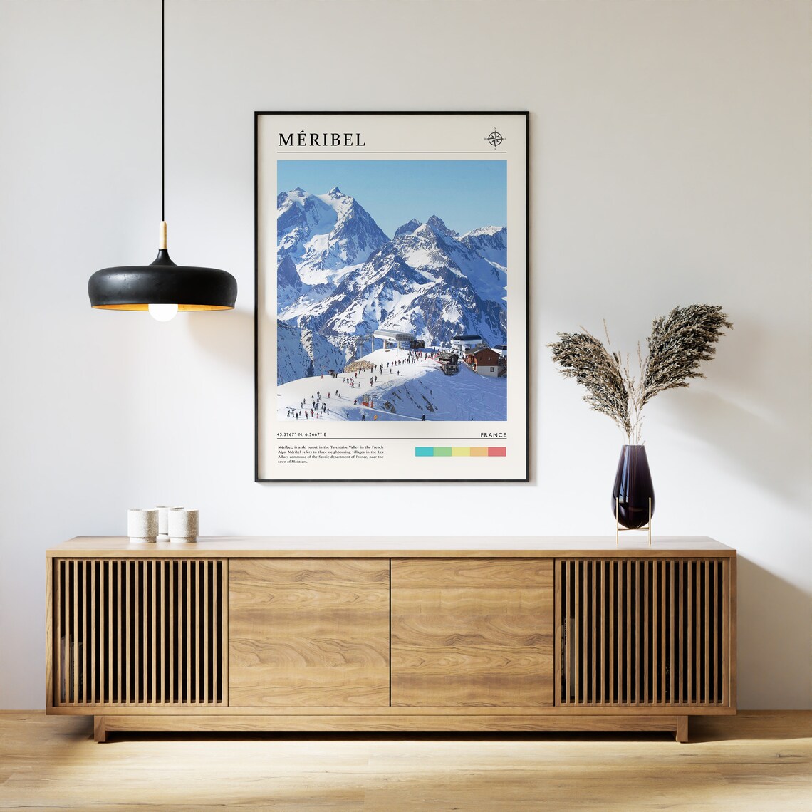 Meribel Travel Poster, France Skiing Destination - Image 2