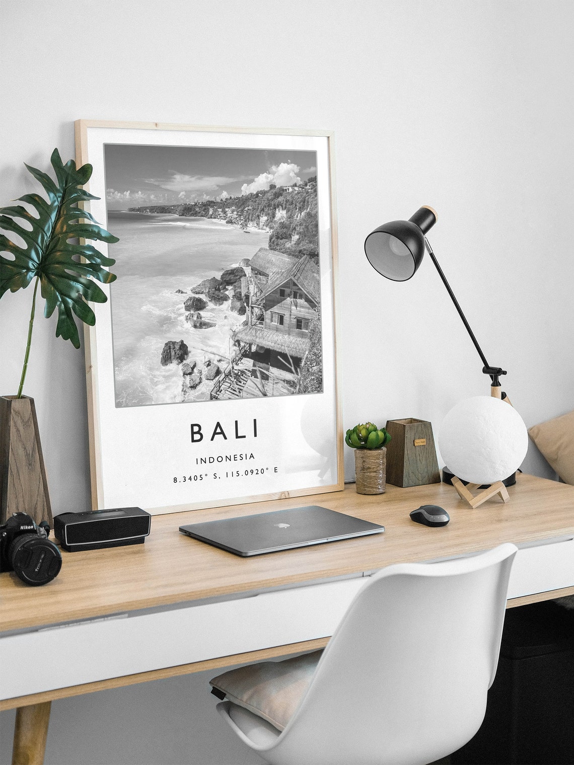 Bali Travel Print Bali Travel Poster Indonesia Travel Print Beach Travel Poster Sea Travel Art Black And White Travel Gift - Image 3