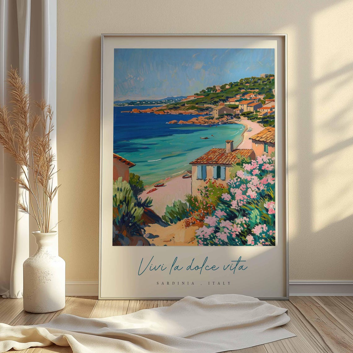 Sardinia Poster Italian Travel Print Sardinia Travel Art Sardinia Wall Art Italy Art Italy Travel Decor Italian Travel Gift - Image 2